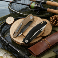 Couteau pliant en acier D2 avec manche en nylon personnalisable, adapté pour le camping et la randonnée en plein air