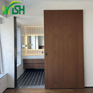 Hiện Đại Ẩn Trượt Cửa Gỗ Nội Bộ Rắn Gỗ Ma Cửa Veneer Ma Hệ Thống Cửa Với Mềm Đóng Cửa - Product Image 4