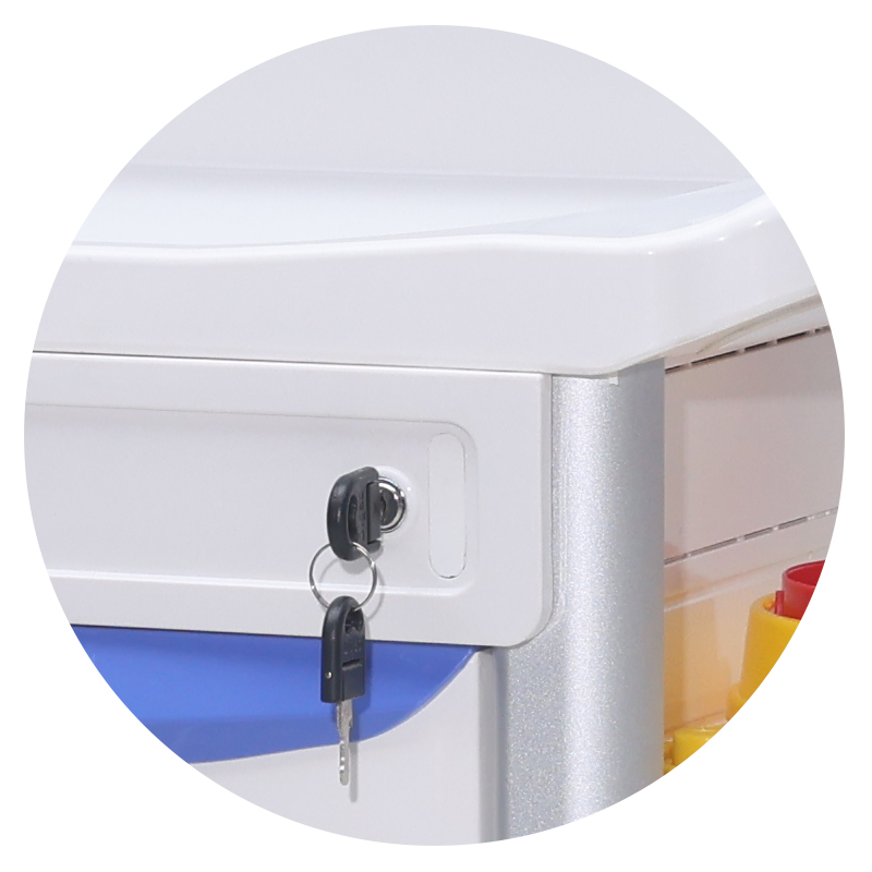 MN-AC005 Mobile ABS Crash Cart Anesthesia Trolley Hospital Drug Cart