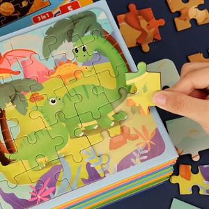 <span class=keywords><strong>Jeu</strong></span> de puzzle préscolaire avec des motifs d'animaux, livre d'activités de voyage pour les tout-petits de 3 à 5 ans, puzzles magnétiques éducatifs pour enfants - Product Image 5