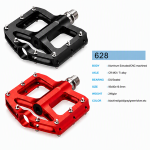 CNC Machining Factory Bicycle Pedal MTB Aluminum Flat Sealed Bearing Titanium Axle Wholesale bicycle Pedal with Titanium Pins - Product Image 2