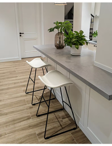 <span class=keywords><strong>Tabouret</strong></span> de bar en <span class=keywords><strong>fer</strong></span> <span class=keywords><strong>forgé</strong></span> au design minimaliste moderne pour la maison, le restaurant, le salon - Qualité commerciale, hauteur non réglable - Product Image 6