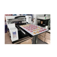 Impresora de alimentos plana de inyección de tinta 3D de tamaño A3 automática para impresora de macarrones de grageas de chocolate y pasteles