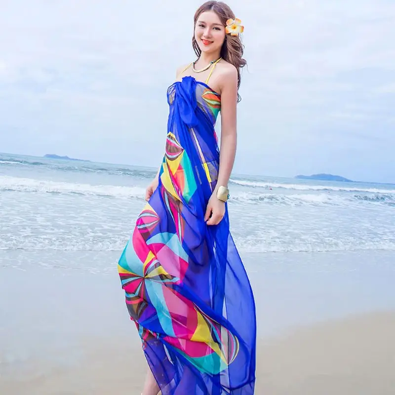 Mode Übergröße lange Strandbekleidung Tragen Abdeckung Sommer Schal