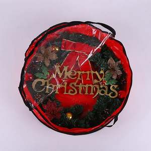 Bolsas de Almacenamiento para Coronas Navideñas con Diseño de Ventana Transparente para Fácil Acceso - Product Image 1