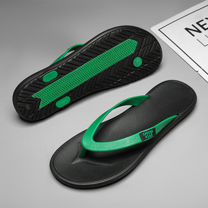 Men's Summer <b>Flip</b> <b>Flops</b> Casual Non Slip EVA Sole Outdoor Indoor Beach <b>Slippers</b> Black Green Size 39-44 - Product Image 1
