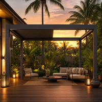 VENTE FLASH - Pergola à lames orientables électriques, structure en aluminium pour balcon et terrasse - Design moderne, respectueux de l'environnement, protection UV