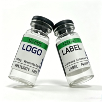 Autocollants personnalisés pour flacons de peptides en vinyle HD pour bouteilles de 3 ml, 5 ml, 10 ml, étiquettes pour compléments beauté et fitness