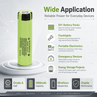 Batterie lithium-ion rechargeable NCR18650GA 3500mAh 10A 3.6V à dessus plat pour pack de batterie OEM de vélo électrique - Vente en gros