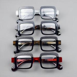 Occhiali da uomo con struttura quadrata in acetato montatura alla moda stile Street High-end occhiali da donna di nicchia montatura resistente alla luce blu miopia - Product Image 6