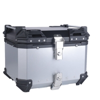 En stock, boîte à bagages pour moto en acier inoxydable de forme plate, longue durée de vie, pour scooter