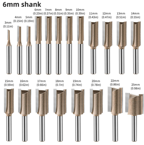 Carbide Blades Woodworking Straight <strong>Router</strong> <strong>Bits</strong> with 6mm 12mm Shank Wood Milling Cutter Furniture Engraving Carving Tools - Product Image 4
