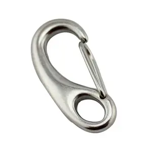 M30 M50 M70 M100 Stainless Steel 304 Egg Shaped Snap Hook Carabiners