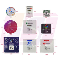 Plaque autocollante en acrylique étanche NFC RFID haute fréquence avec carte de lecture et d'écriture pour code QR de commentaires Google