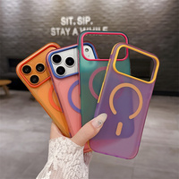 Nouvelle coque de téléphone antichoc en PC rigide dépoli avec chargement magnétique sans fil, couleurs assorties, pour iPhone 15 16 17 18 Pro Max