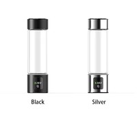 Bouteille d'eau riche en hydrogène à haute concentration (1500ppb) en verre, 460 ml, alimentée par USB, avec LED, pour la maison et la voiture – Meilleure vente