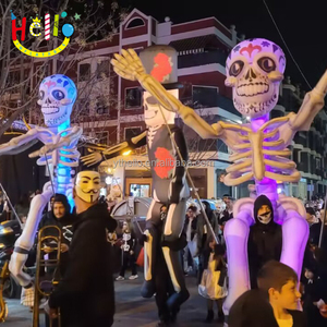 Squelette gonflable lumineux pour défilé des morts, performance de marche, déguisement d'Halloween - Product Image 1