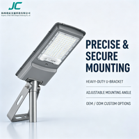 Lampadaire solaire intégré extérieur IP65 étanche en alliage d'aluminium avec capteur de mouvement AC pour éclairage routier