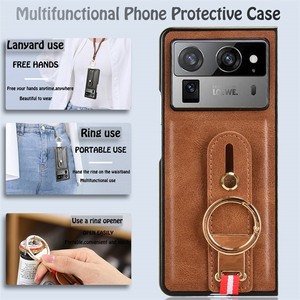 <span class=keywords><strong>Funda</strong></span> de teléfono con correa para la muñeca para Tecno Phantom V <span class=keywords><strong>Fold</strong></span> 2, Fundas de cuero PU, <span class=keywords><strong>Funda</strong></span> frontal y trasera dura mate Retro, Capa <span class=keywords><strong>Funda</strong></span> - Product Image 2