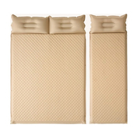 Matelas gonflable rempli d'éponge, portable pour le camping en extérieur, tapis de sol, coussin d'air pour tente, matelas de couchage automatique