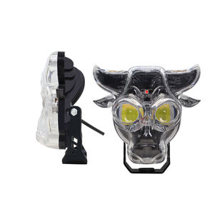 Phares de moto haute puissance en forme de tête de boeuf, 30W LED 12V 6000 Lumens, ampoule H4, projecteur auxiliaire blanc pour voiture universelle, garantie 2 ans - Product Image 1
