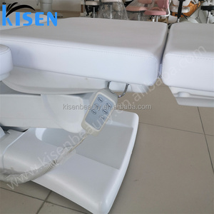 Lit de beauté électrique Kisen à 4 moteurs pour soins du visage et des cils, inclinable et rotatif, avec dossier inclinable vers l'arrière, pour spa et soins corporels - Product Image 3