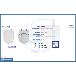 Sedile WC a Sgancio Rapido e Chiusura Ammortizzata per Astra Gemma Vase - Product Image 5