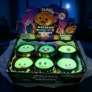 Giocattoli Squishy a Forma di Dumpling di Zucchero Maltosio che si Illuminano al Buio, Design Halloween, a Lenta Risalita, Antistress, da Spremere - Magazzino USA - Product Image 3