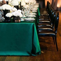 Nappes de table rectangulaires en satin vert Chine, sur mesure, grandes, longues, couleur unie, élégantes, pour banquets de mariage et événements, vente en gros