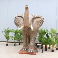 Escultura Robótica Móvil de Elefante Animatrónico de Tamaño Real para Parque Zoológico