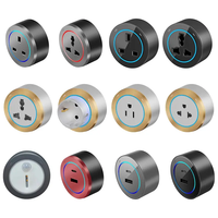 Prise de voie universelle cachée pour la cuisine US UK EU/Prise orbitale murale intégrée pour rail d'alimentation mobile Prise de voie murale pour la maison