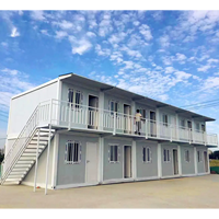 Maison conteneur préfabriquée sécurisée, mobile, modulaire, écologique, en kit, légère en acier, portable, pour usage hôtelier, avec panneaux sandwich