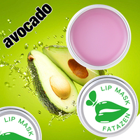 Baume à lèvres rose bio en gros, crème hydratante et éclaircissante à l'avocat et aux baies, gommage pour les lèvres, masque nourrissant pour les lèvres OEM ODM