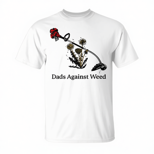T-shirt Dads Against Weed pour hommes, en coton, col rond, décontracté, avec motif graphique, pour la fête des pères, jardinage, entretien des pelouses - Product Image 1