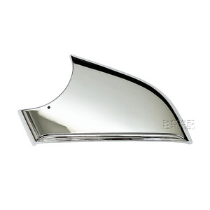 Tesla Model X Rearview Mirror Bottom Cover <b>Chrome</b> 2016-2023 Full Set Plastic Mirror Base Cover - Product Image 3