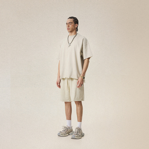 Moda europea americana estiva <span class=keywords><strong>t</strong></span>-shirt da uomo a maniche corte di alta qualità in cotone 100% Paris B rifiuti di distruzione del vento - Product Image 6