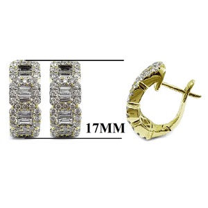 Bijoux en livraison directe Simply Best Quality 18k Solid Yellow Gold Natural Diamond Round Hoops Earring Huggie For Gift - Product Image 2