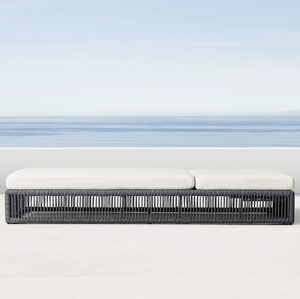 Chaise longue inclinable en corde tressée réglable pour <span class=keywords><strong>jardin</strong></span> extérieur moderne, lit <span class=keywords><strong>de</strong></span> soleil pour piscine, lit <span class=keywords><strong>de</strong></span> jour pour la plage, meubles - Product Image 3