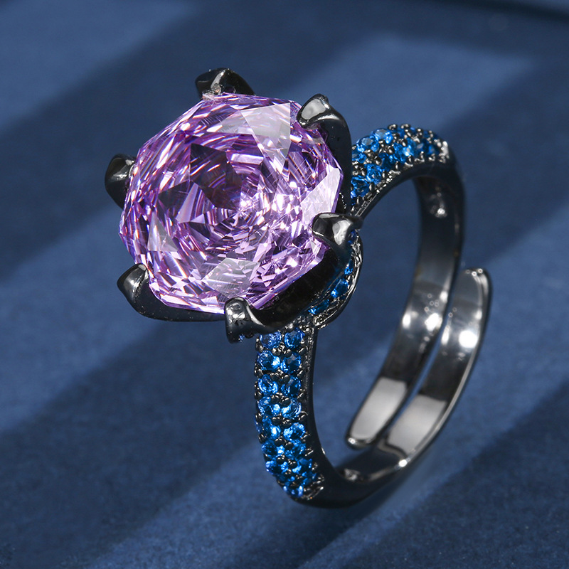 Bague Roland en or noir taille ouverte