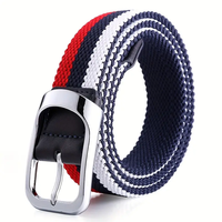 Cinturón elástico OEM para palos de golf, cinturón de golf tejido de 3,4 cm, cinturones de golf con logotipo de equipo deportivo personalizado Unisex, cinturones de golf de 2017