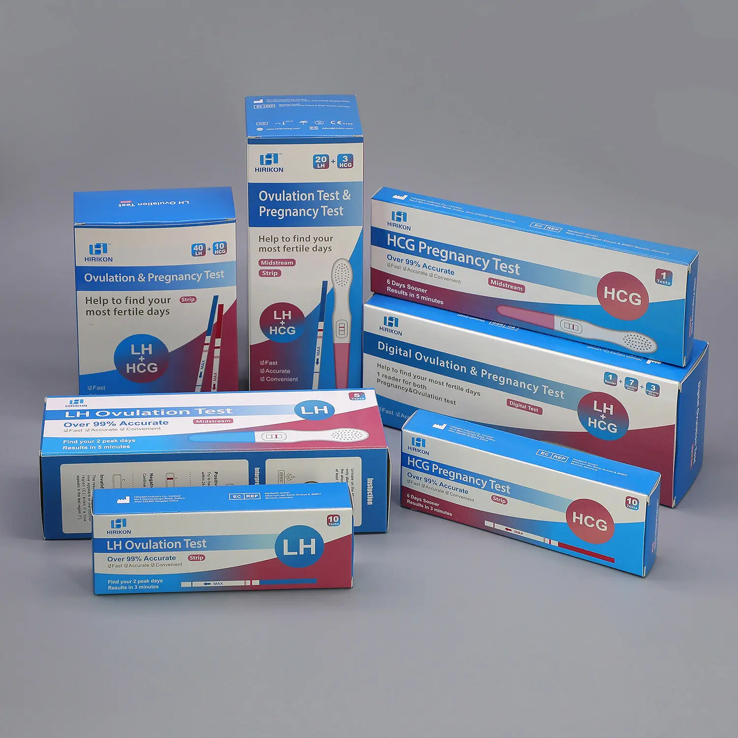 Kit de teste médico de diagnóstico de detecção precoce HCG One Step HCG teste de gravidez