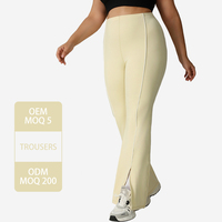 P02508 Pantalon de yoga d'exercice sexy à séchage rapide pour la peau, grande taille pour femmes, pantalon d'entraînement de fitness respirant à taille haute