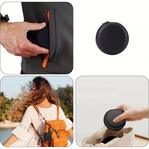 Estuche Portátil Redondo de EVA 2025, Personalizado, a Prueba de Golpes, para Cables de Datos, con Cierre y Logotipo - Product Image 5