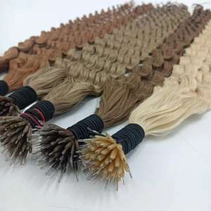 Nano Extensions de Cheveux Invisible Nano perles Remy Cheveux Humains Pré-Collé Naturel Nano Anneau Extensions de Cheveux - Product Image 6