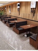 Meubles de restaurant en bois massif, tables et chaises de restaurant, banquette, ensemble de restaurant, table basse et chaise, table à manger