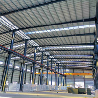 Hangar préfabriqué à ossature métallique pour atelier, usine à déploiement rapide, entrepôt préfabriqué
