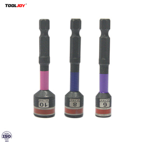 طقم مفاتيح ربط مغناطيسية 6/8/10 مم مع حلقة ملونة للمثقاب الكهربائي من TOOLJOY - Product Image 1