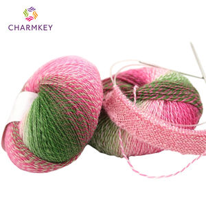 Fil à tricoter en <span class=keywords><strong>laine</strong></span> mélangée haute ténacité, effet arc-en-ciel, anti-boulochage, teint, pour châles au crochet - Product Image 2