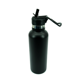 Bouteille isotherme sport en acier inoxydable de 650 ml, écologique, durable, avec poignée de transport, couvercle à paille anti-fuite, vente en gros - Product Image 1