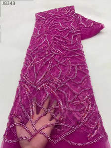 Vente en gros <span class=keywords><strong>pas</strong></span> <span class=keywords><strong>cher</strong></span> prix bling bling brillant paillettes broderie français maille matériel dentelle tissu pour femmes <span class=keywords><strong>robe</strong></span> - Product Image 3